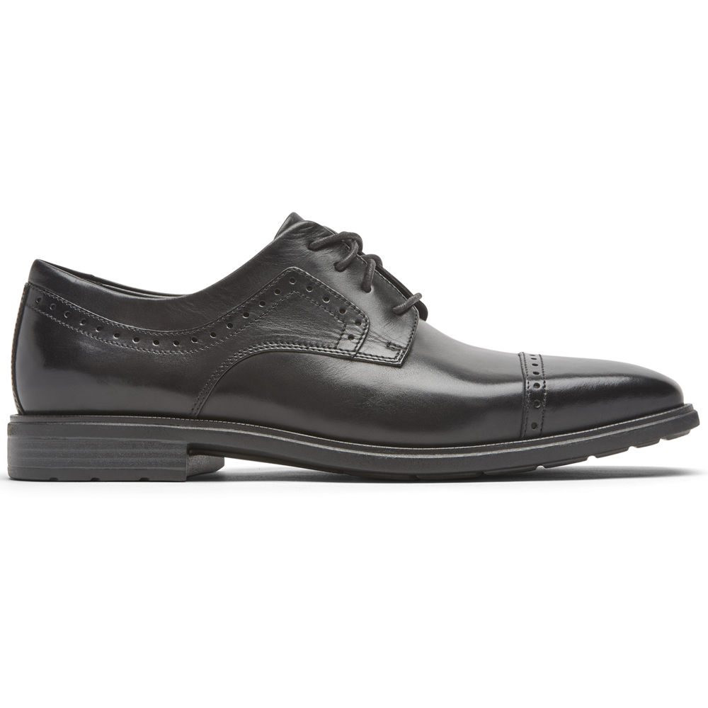 Oxfords Rockport Hombre Mexico - Farrow Cap Toe Negros - VYXQR2953